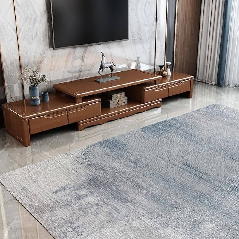 WCF-TVC-5084 | 84” Premium Solid Wood Royal TV Cabinet | Low Height Modern TV Stand