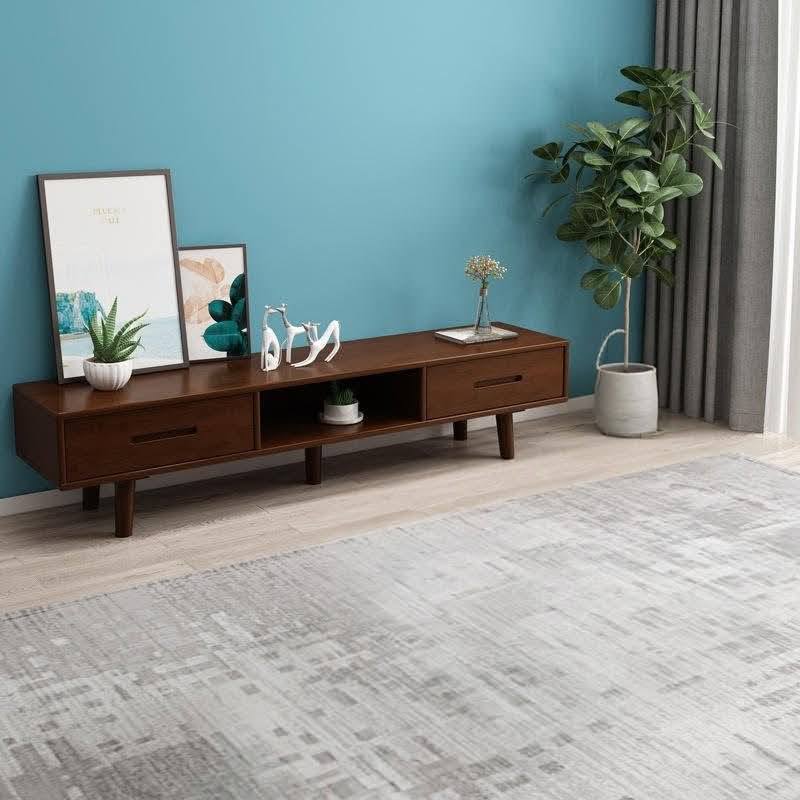 WCF-TVC-5092 | 72” Solid Wood Modern TV Cabinet | Premium Low Height TV Stand BD