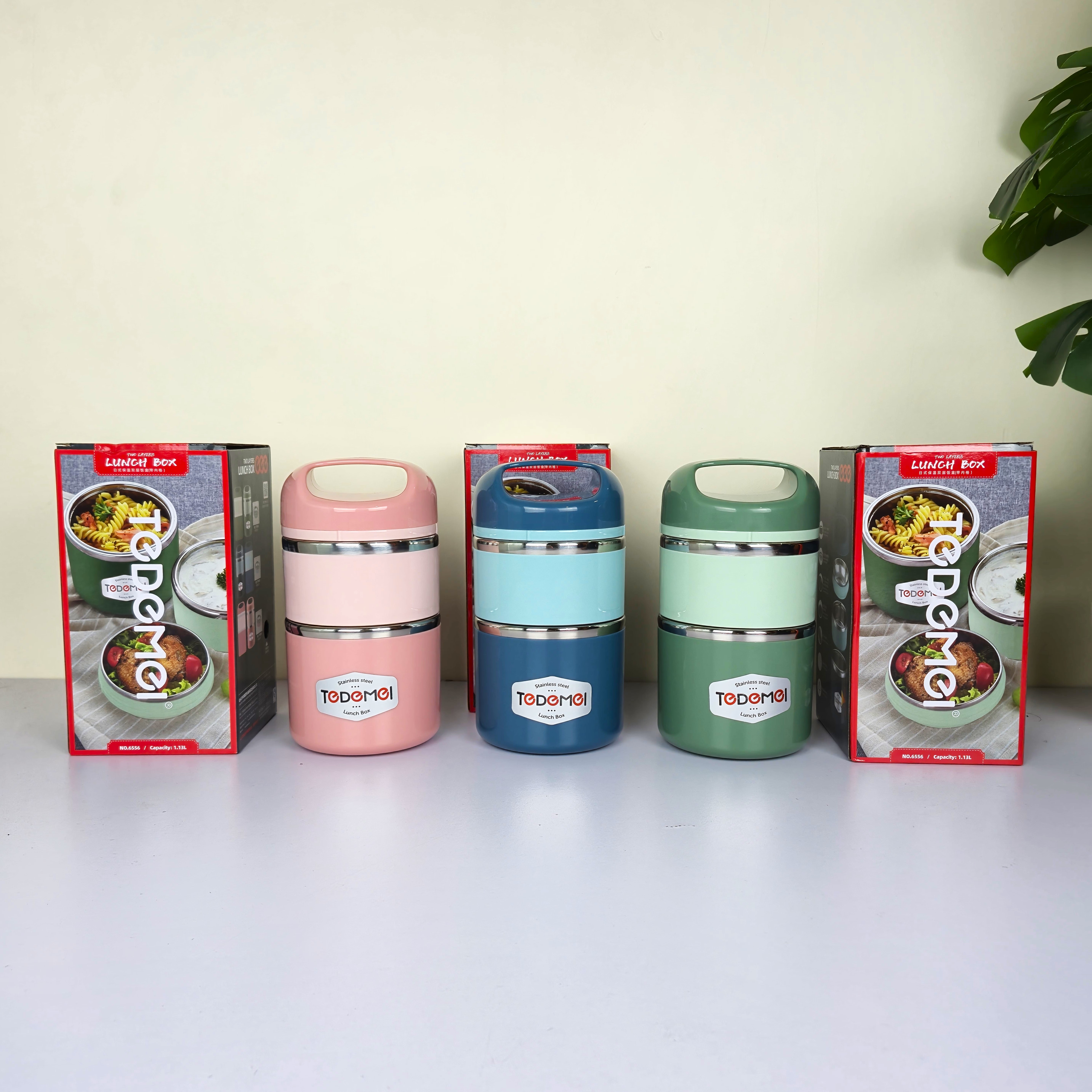 2 Layers 1.13L Stainless Steel Lunch Box