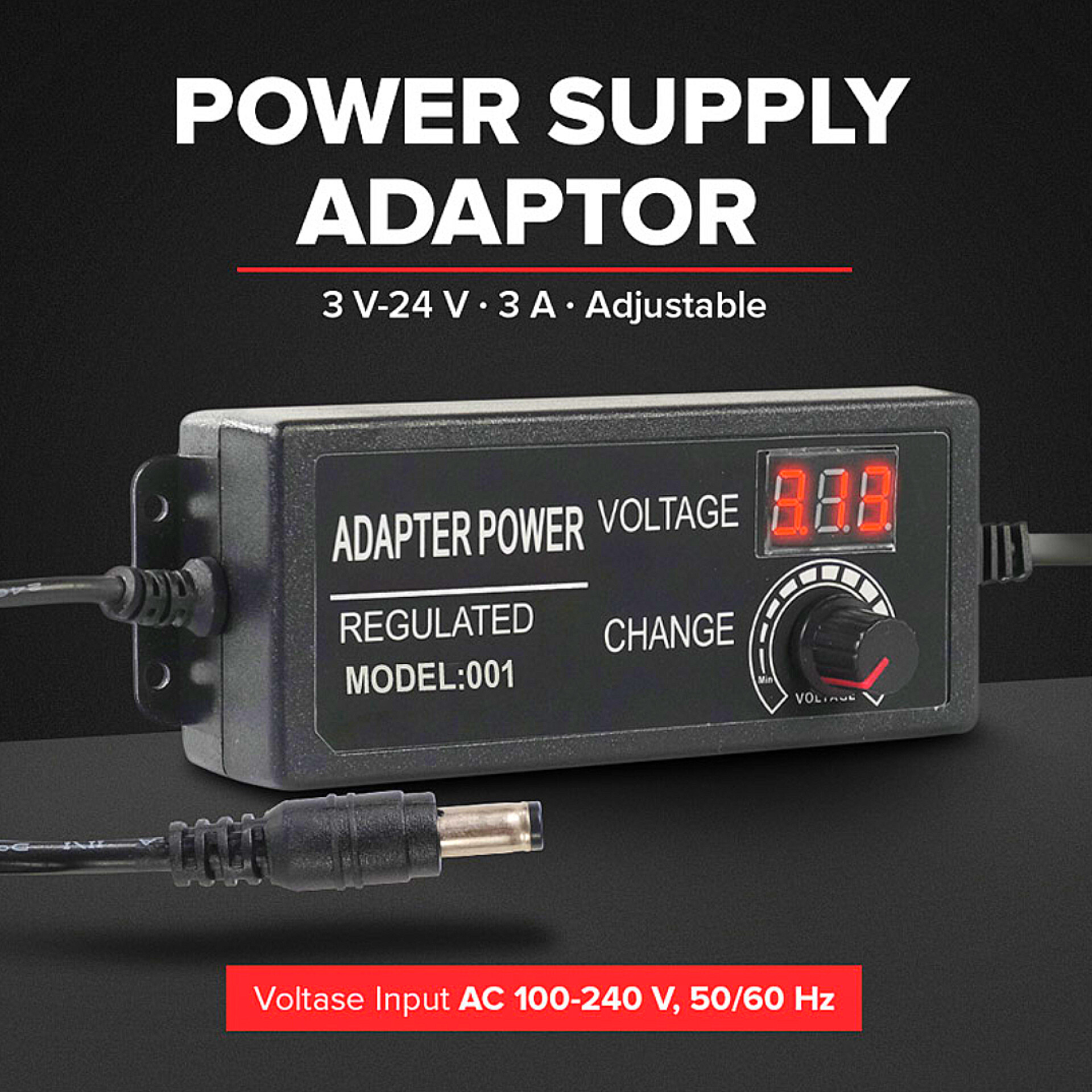 Adjustable DC 3V To 24V 3A Power Adapter with LED Voltmeter 775 Motor Power Supply Universal AC 100-220V to DC 3V 12V 24V 9v 24V Adaptor_img_5
