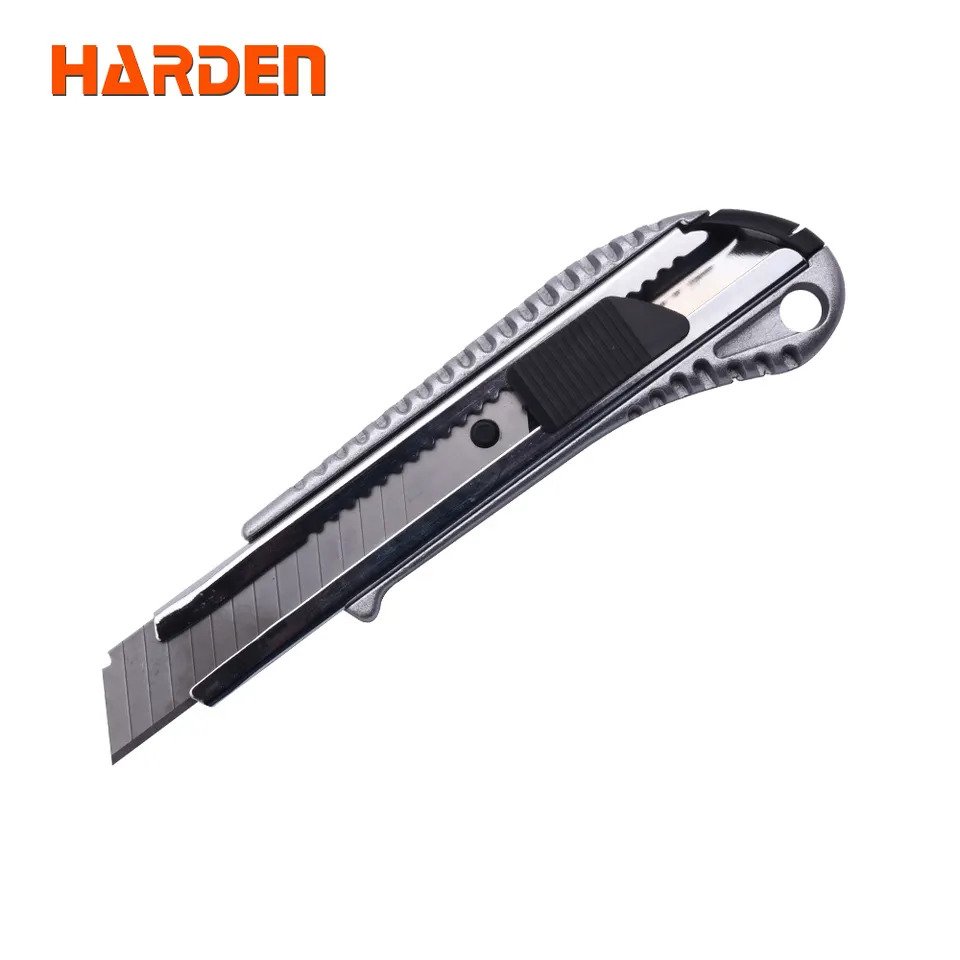 HARDEN Aluminium Alloy Knife, 18mm x 180mm, Snap-off Cutter, Aluminum Alloy Cutter, household Utility Cutter; 570307