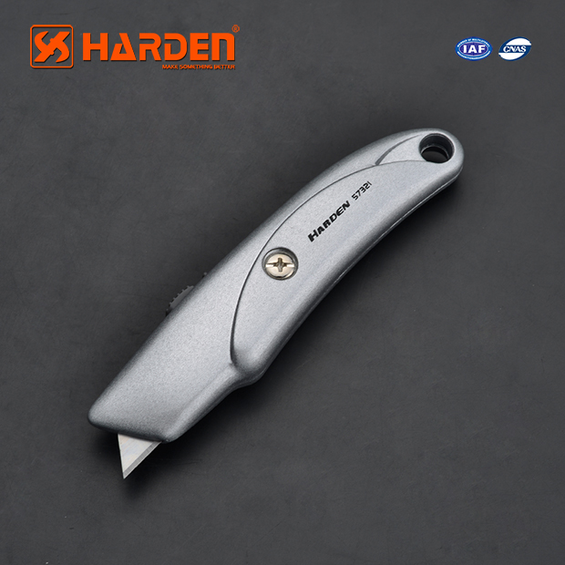 HARDEN 150mm Universal Knife, 32MM Width Blade, Folding Utility Knife, Multi Hand Cutting Tool Box, Cutter Knife Cutter, Professional Quality Aluminum Body; 570321