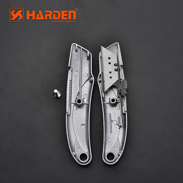 HARDEN 150mm Universal Knife, 32MM Width Blade, Folding Utility Knife, Multi Hand Cutting Tool Box, Cutter Knife Cutter, Professional Quality Aluminum Body; 570321_img_3
