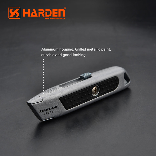 HARDEN 150mm Universal Knife, 30MM Width Blade, Zinc Alloy Housing Utility Cutter Professional Quality, Folding Utility Knife, Multi Hand Cutting Tool Box, Cutter Knife Cutter; 570323_img_1