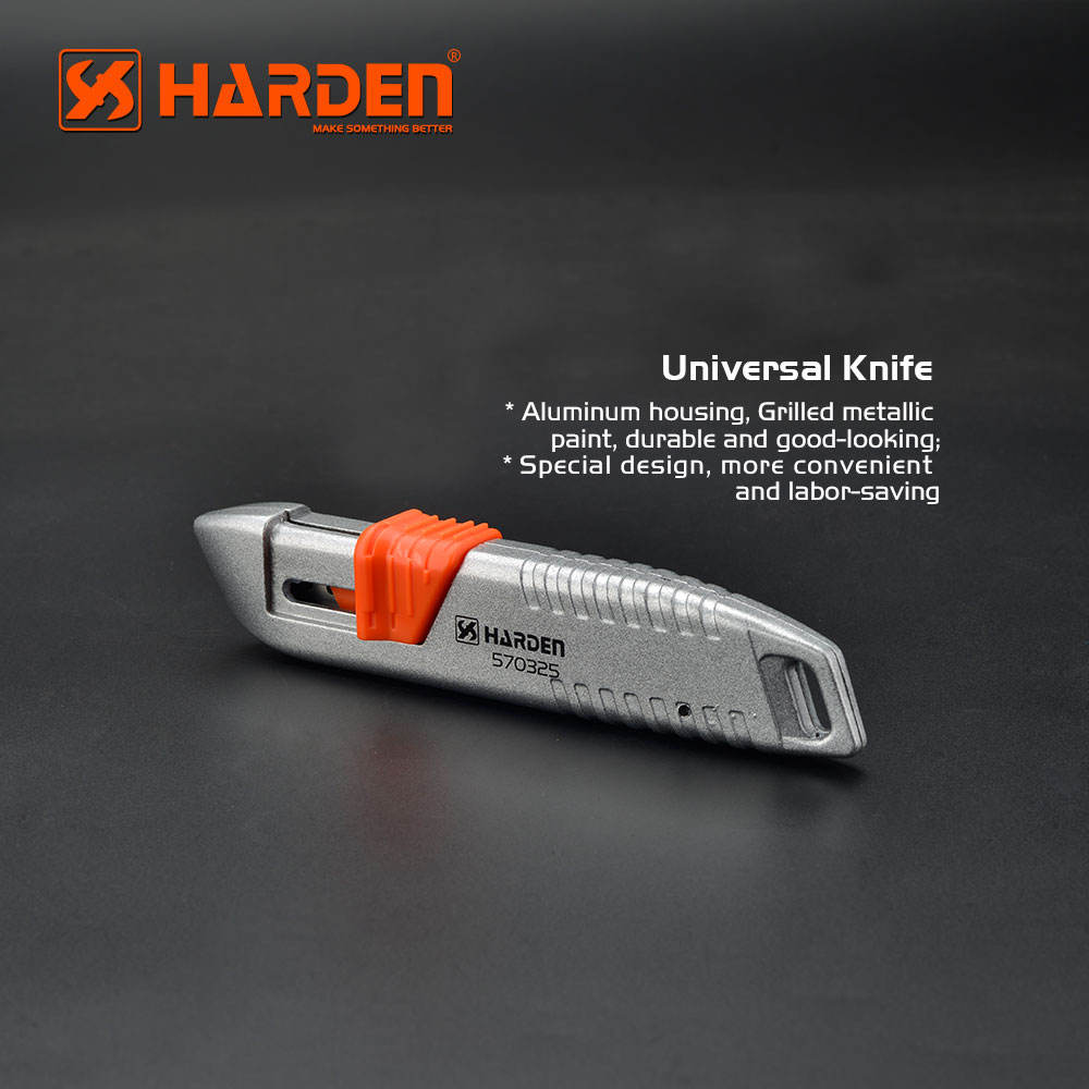 HARDEN Universal Utility Knife, 18mm Width Blade, Folding Utility Knife, Multi Hand Cutting Tool Box, Cutter Knife Cutter; 570325_img_5