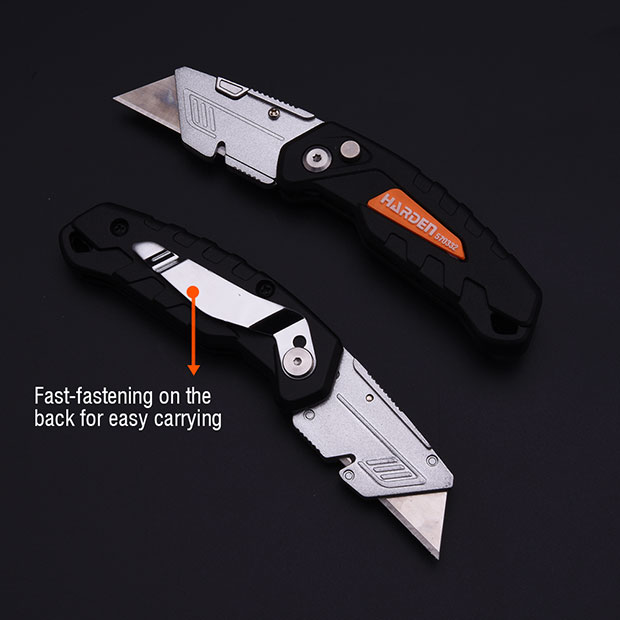 HARDEN Folding Anti Cutter 165mm with 5Pcs Refill, Multi Hand Cutting Tool Box, Cutter Knife Cutter; 570332_img_6