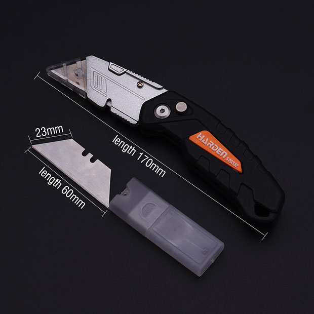 HARDEN Folding Anti Cutter 165mm with 5Pcs Refill, Multi Hand Cutting Tool Box, Cutter Knife Cutter; 570332_img_7
