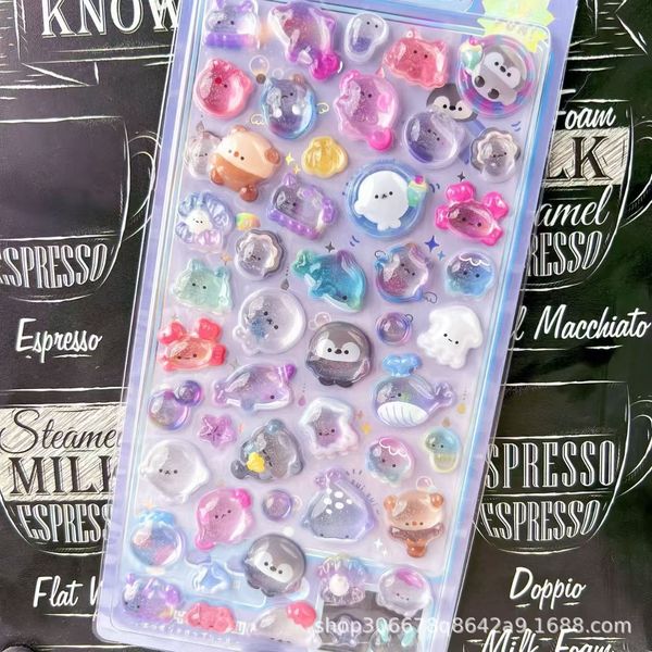 Japanese cartoon embossed fun stickers || decorative 3D stickers_img_8