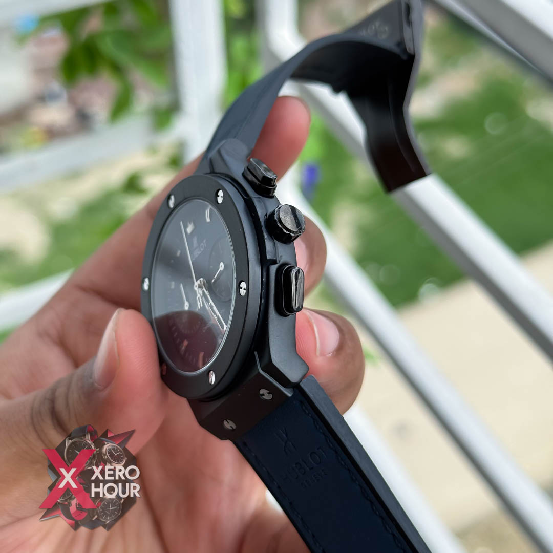 Hublot Classic Fusion Watches Chronograph | Velvet Blue belt -Black dial_img_2