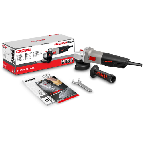 CROWN CT13217 5" Professional Angle Grinder, 1010W, 125mm, Rear switch; CT13217_img_2