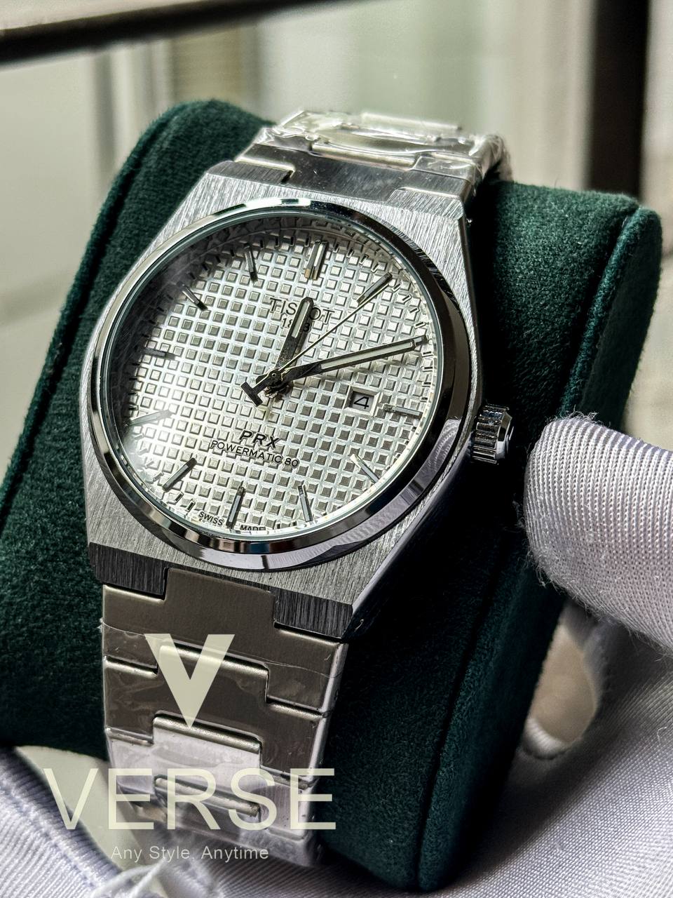 Tissot prx chain white dial sweep