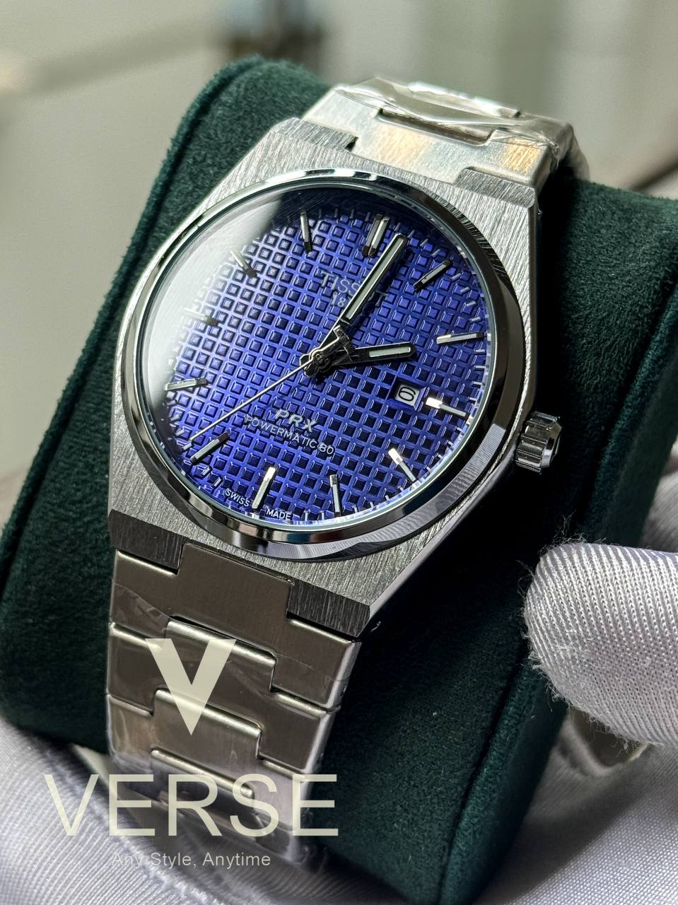 Tissot prx chain blue dial sweep