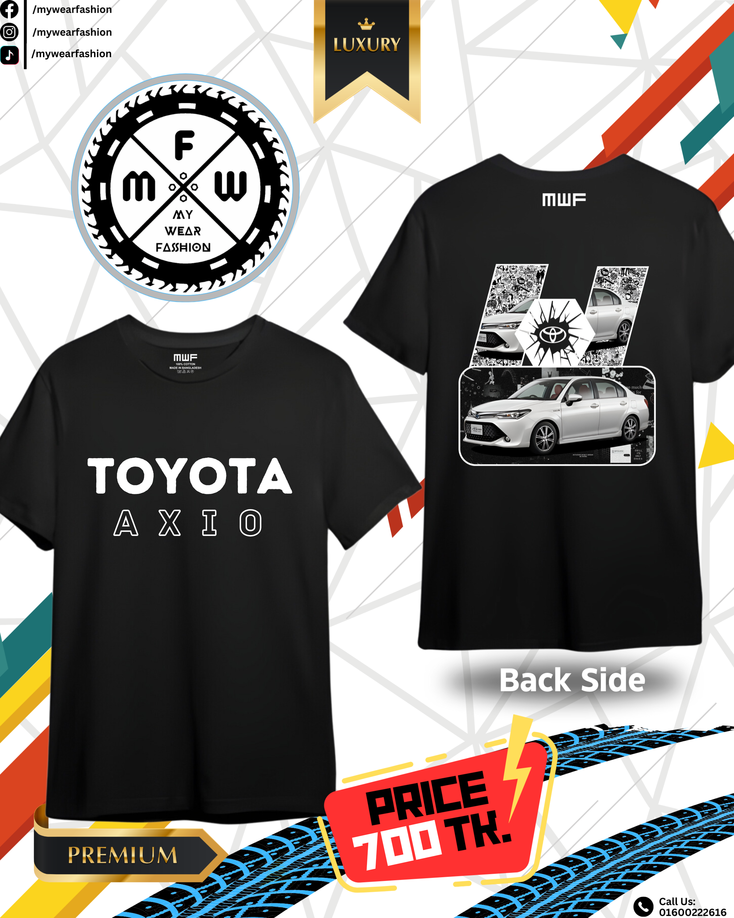 Toyota Axio WXB Premium T-shirt || Tees_img_0