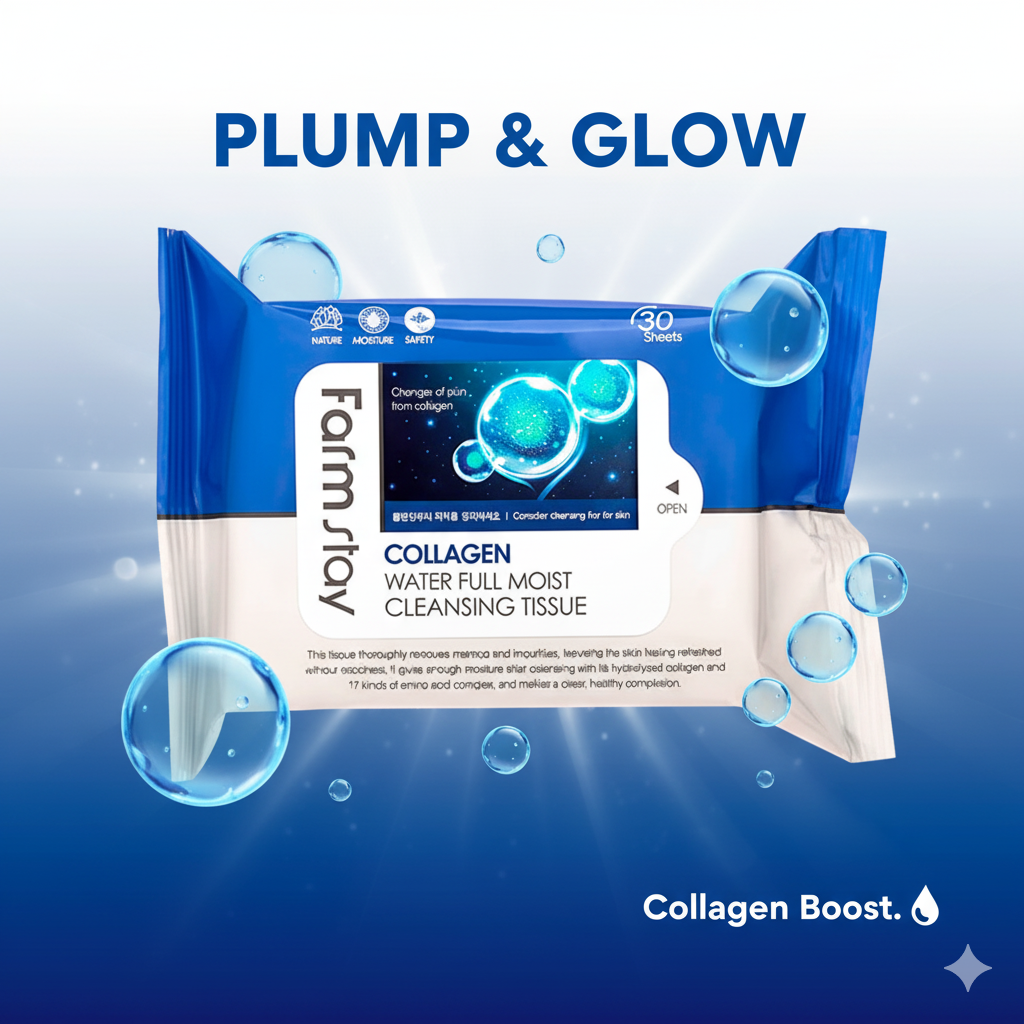 Farmstay Collagen Water Full Moist Cleansing Tissue - 30 Sheets_img_0