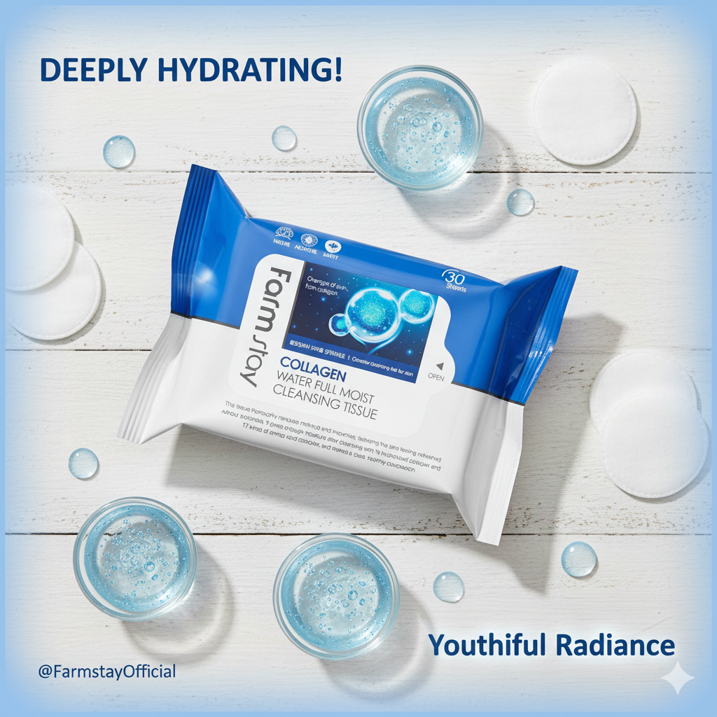 Farmstay Collagen Water Full Moist Cleansing Tissue - 30 Sheets_img_1