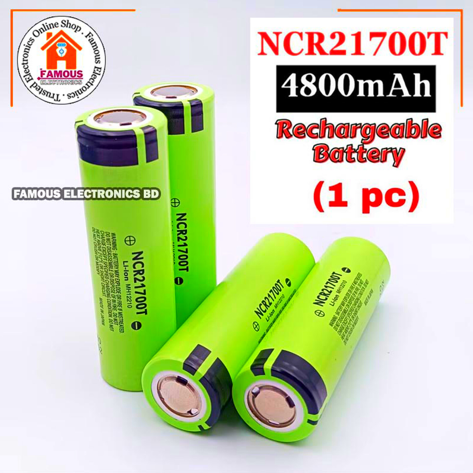 NCR-21700T 5000mAh li-ion battery 25A High Capacity NCR21700T 3.7V Lithium-ion Battery_img_1