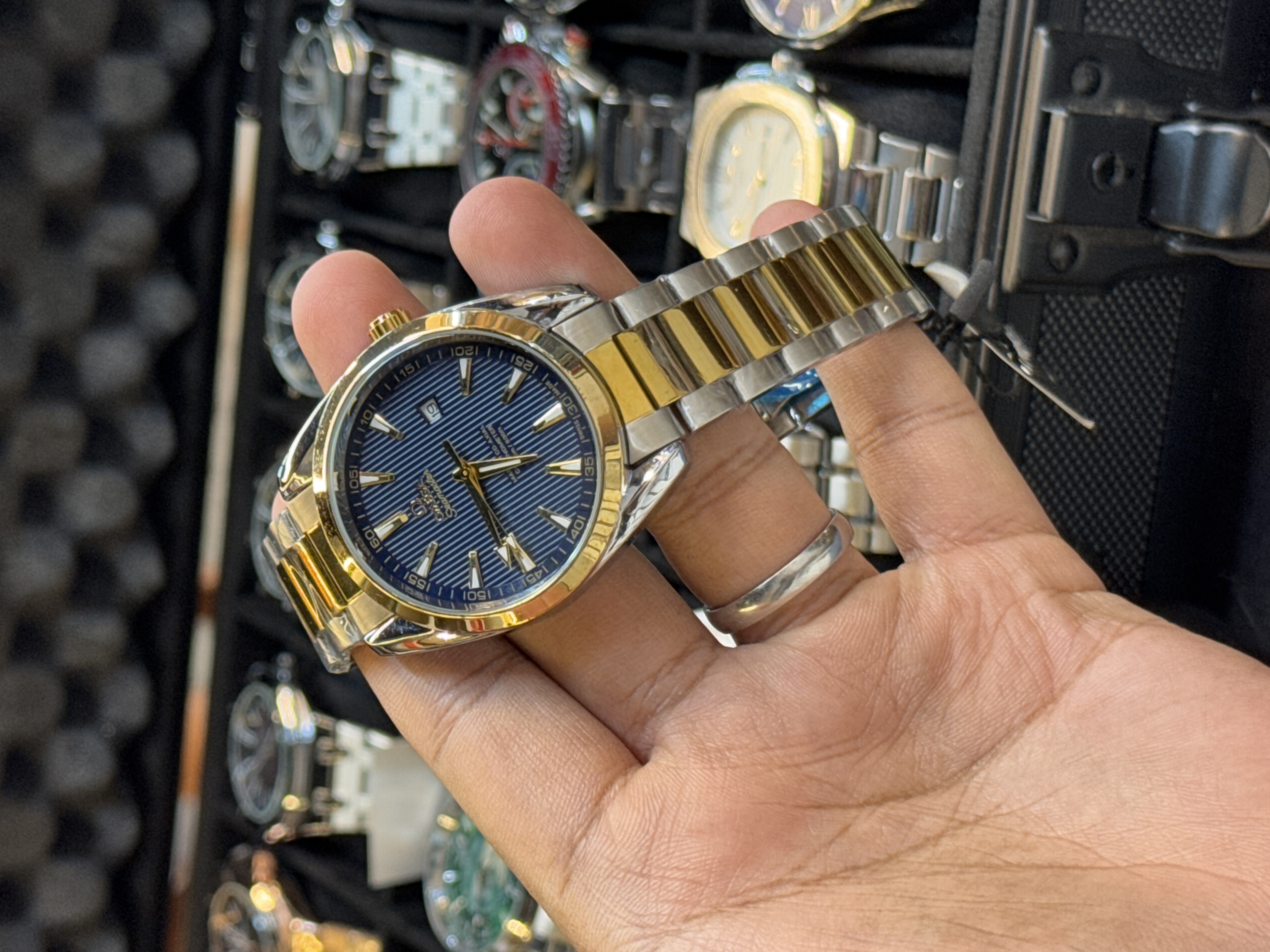 Omega seamaster Dual Tone |  Date Just | BLUE DIAL_img_4