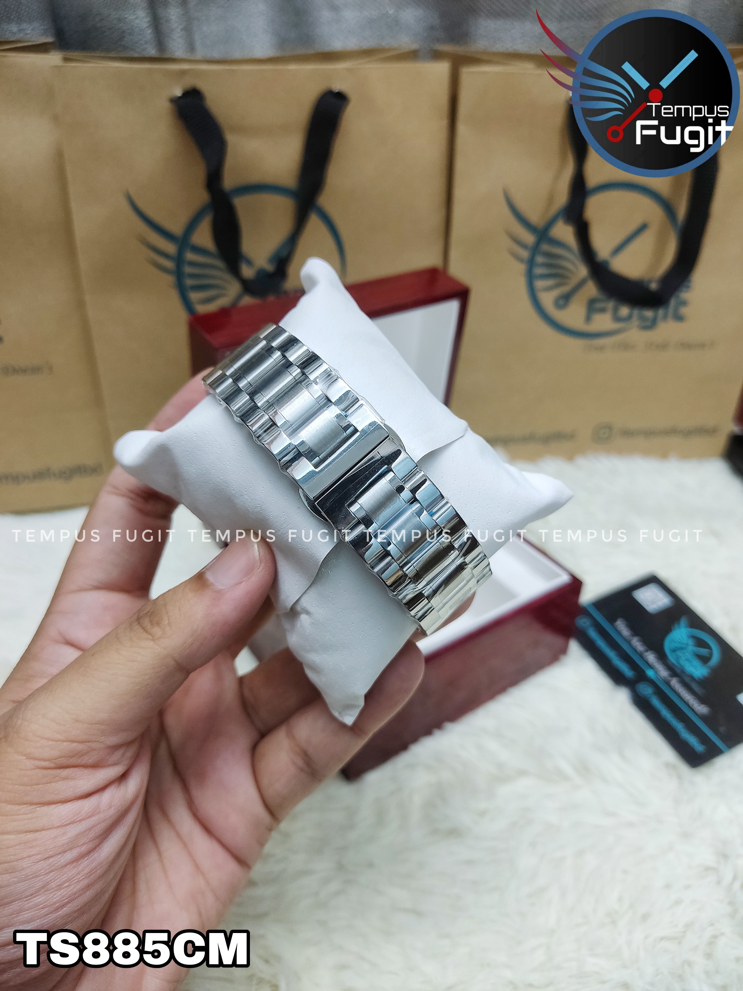 TISSOT Powermatic Replica Gents Watch- Silver Dial- Silver Bezel- Silver Chain- TF Code TS885CM_img_5