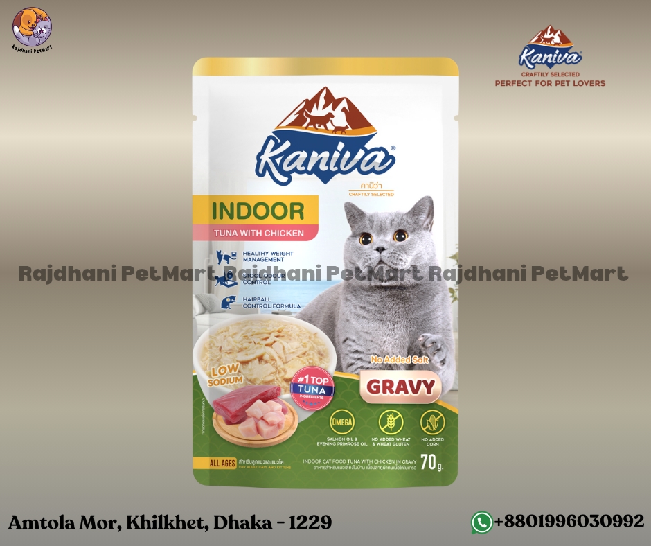 Kaniva Pouch Indoor Tuna With Chicken Gravy 70g