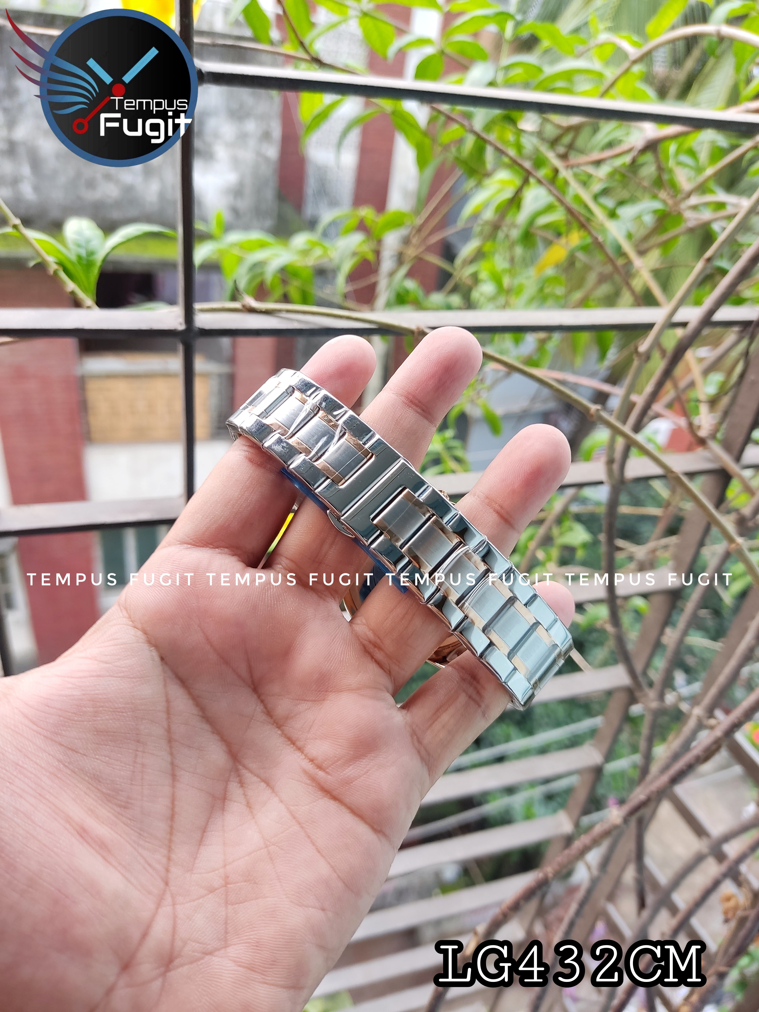 LIGE 9866 Ments Quartz Chronograph Watch- Black Dial- Rose Golden Bezel- Rose Golden+Silver Chain- TF Code LG433CM_img_6