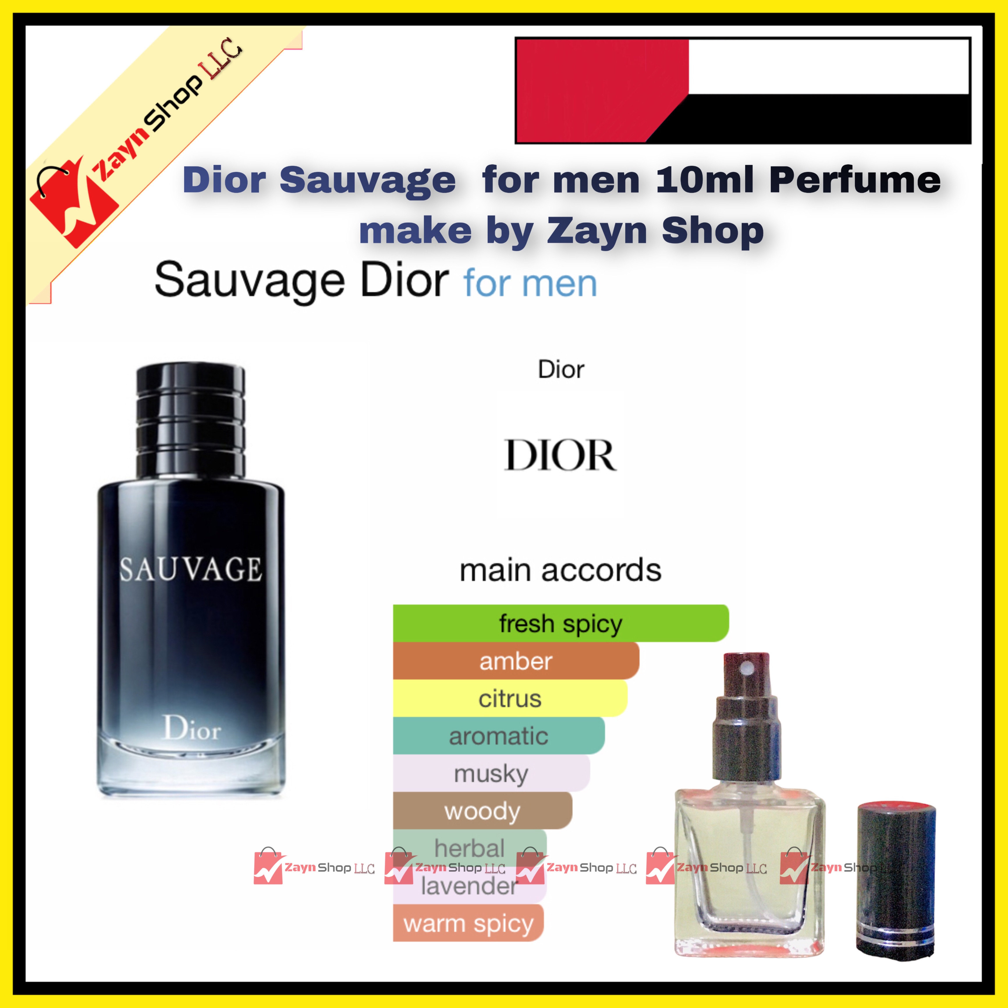 Dior Sauvage Perfume Longlasting for men 10ml Decant making with Raw perfume Oil by Zayn_img_0