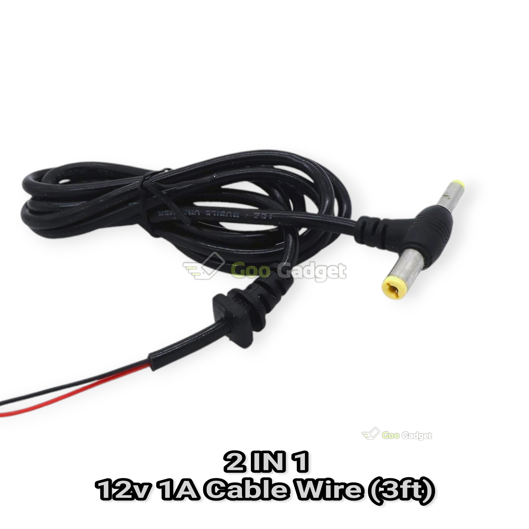 3ft long 12v 1A Cable Wire 2 IN 1 cable