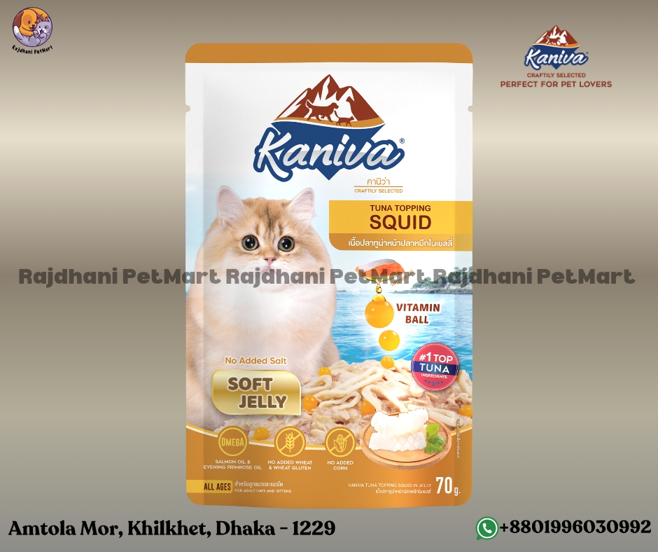 Kaniva Pouch Tuna Topping Squid Soft Jelly 70g