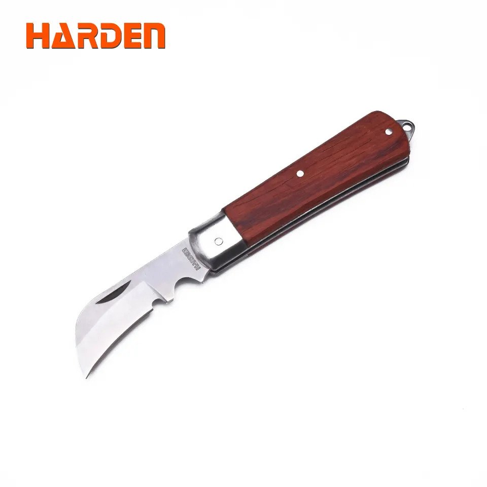 HARDEN 195mm Curved Stainless Knife, Utility Knife, Electrician's Knife; 660102