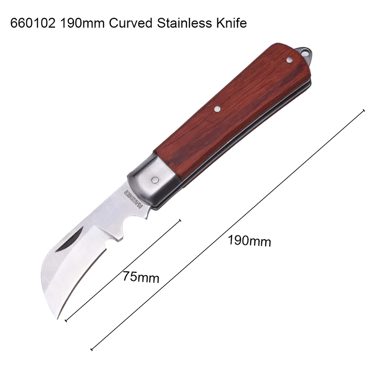 HARDEN 195mm Curved Stainless Knife, Utility Knife, Electrician's Knife; 660102_img_2