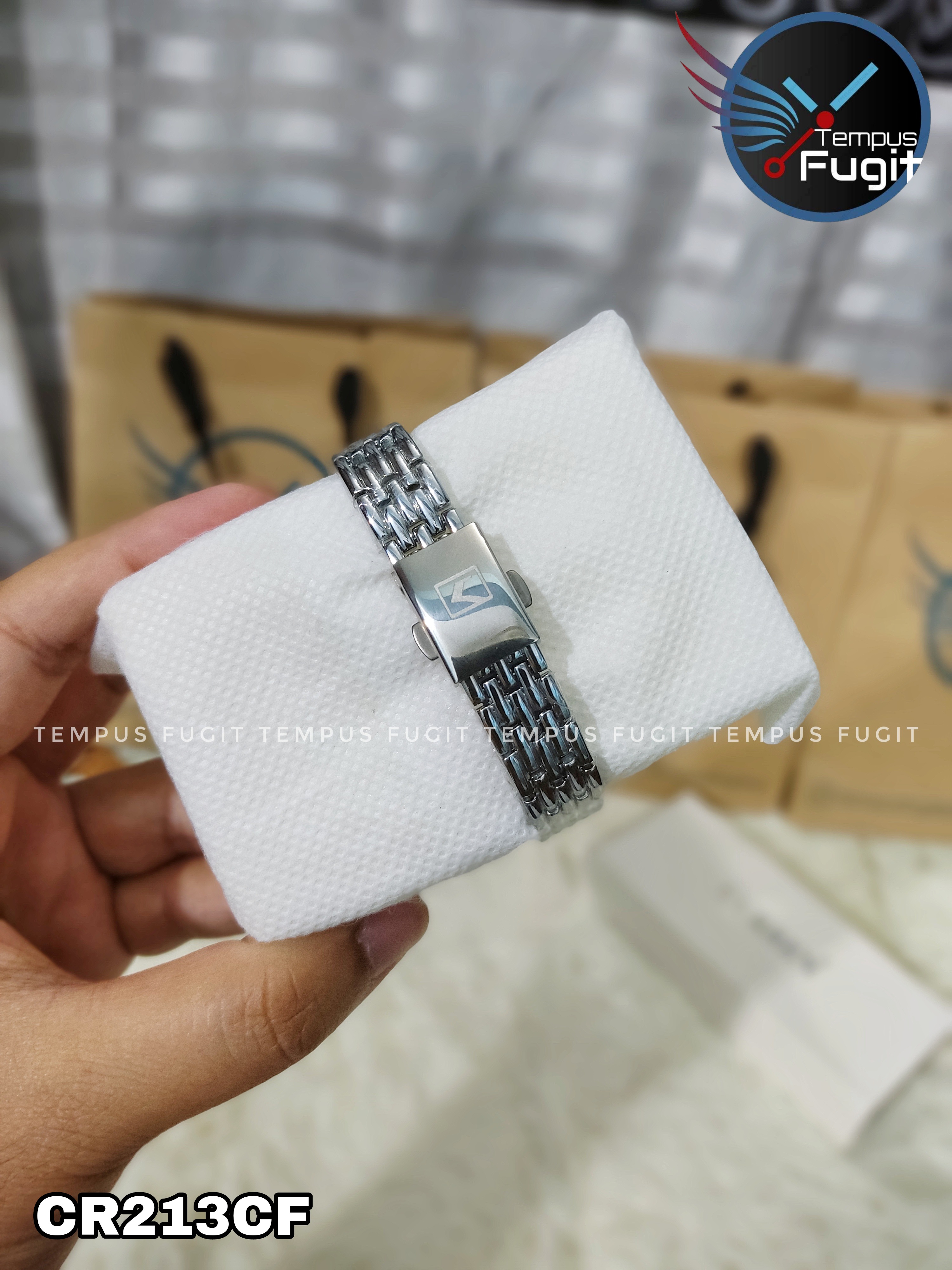 Curren 9052 Ladies Watch - Silver Dial- Silver Bezel- Silver Chain- TF Code CR213CF_img_8