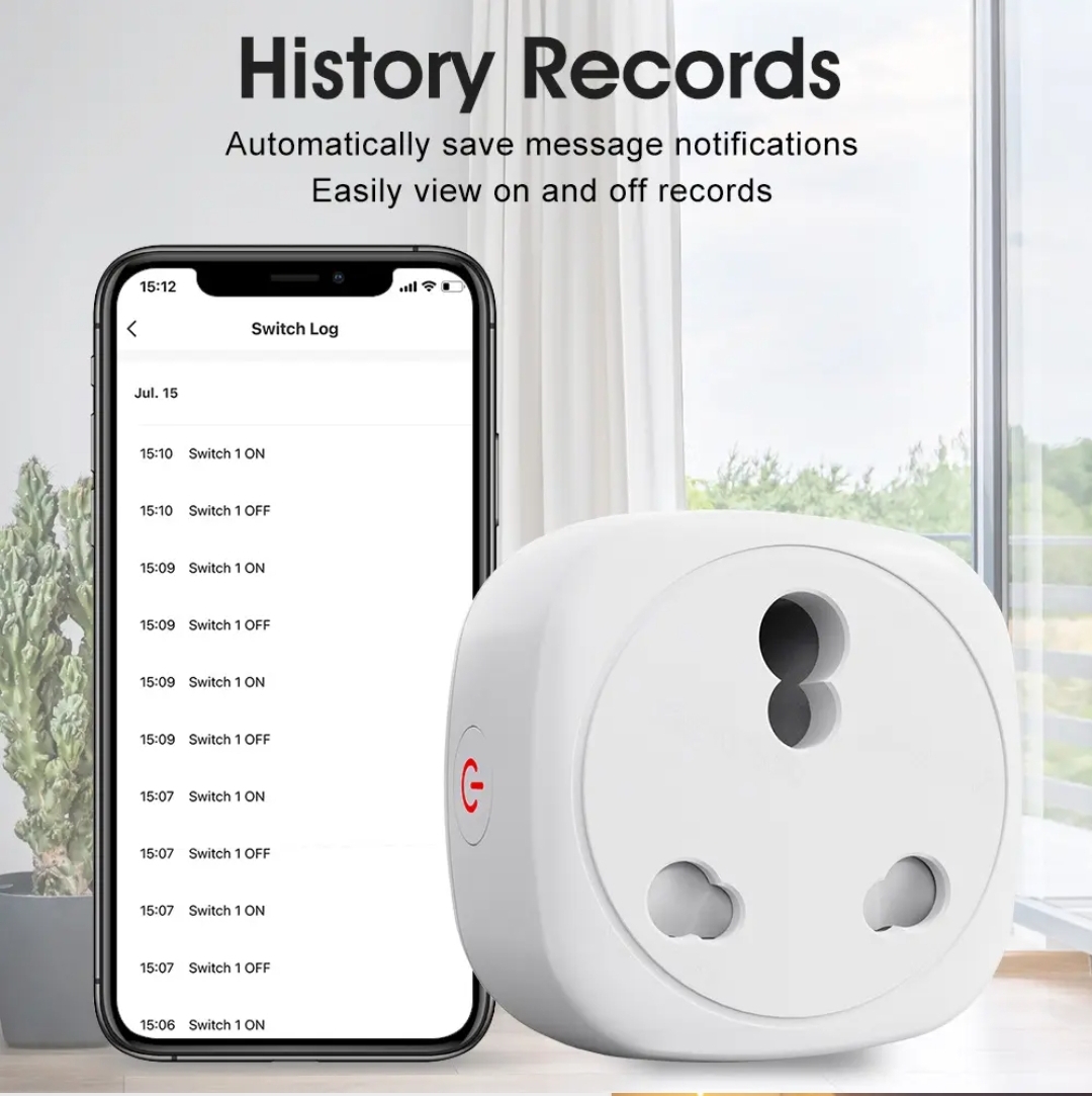 WiFi Smart Socket - 16A air conditioner 3 pin plug with power monitor-voice, timing -for Tuya, Google Home, Alexa_img_6