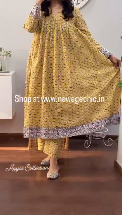 Yellow Pure Cotton 2 piece Cor-eds - Image 3