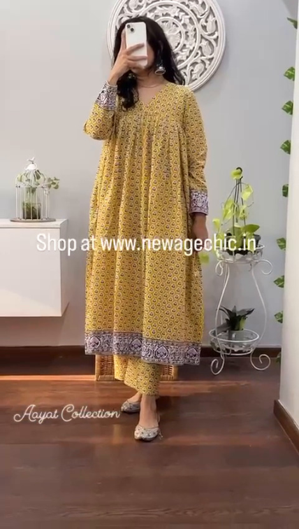 Yellow Pure Cotton 2 piece Cor-eds - Image 9