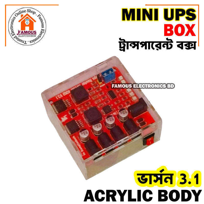 Box For DIY Router Power Bank- Mini Router UPS Borad Box - Only Box Acrylic Body (Circuit Not included)_img_5