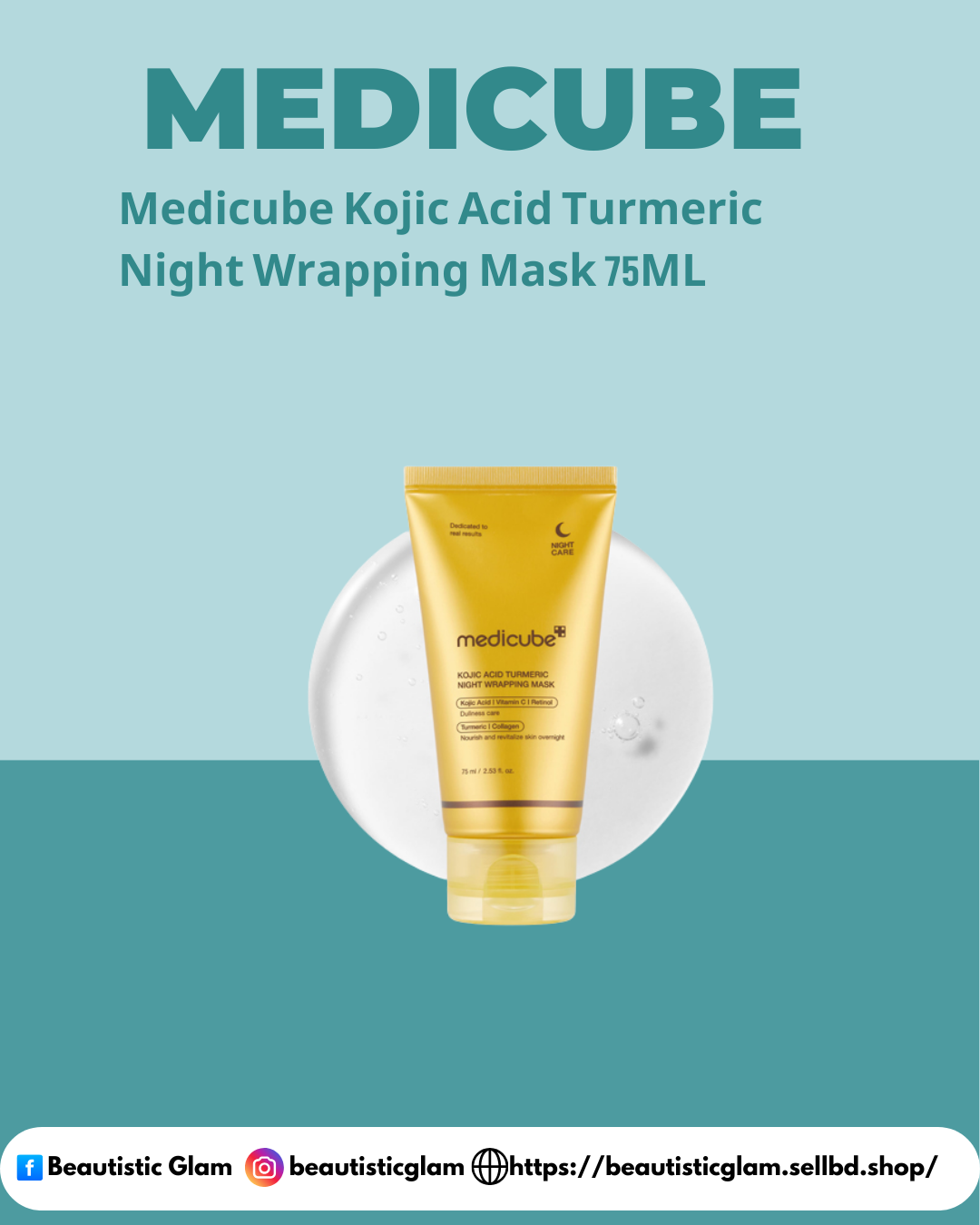 Medicube Kojic Acid Turmeric Night Wrapping Mask 75ML