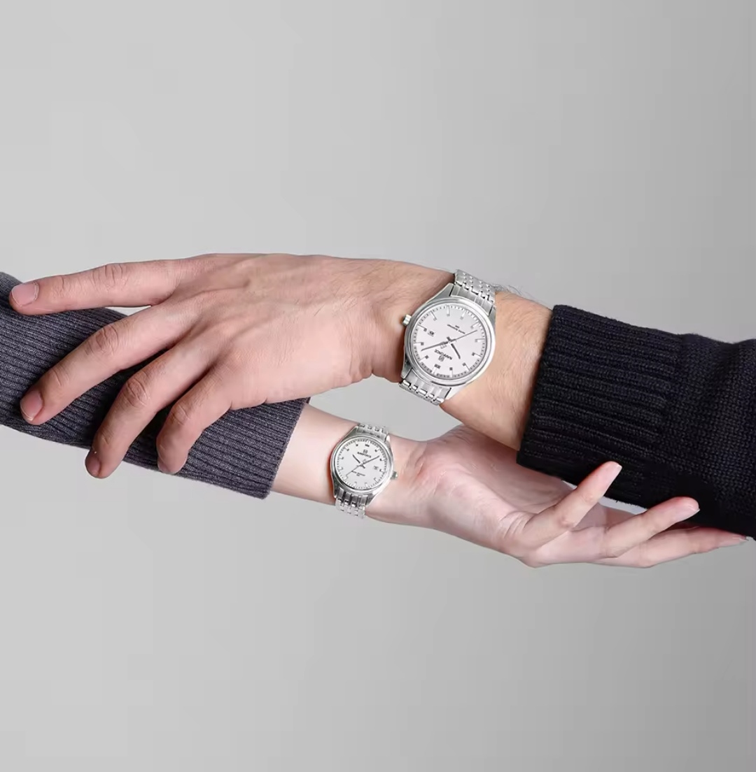 Naviforce 8039 Couple Chain Watch- Silver Dial- Silver Bezel- Silver Chain- TF Code NF882CM&NF862/1CF_img_4