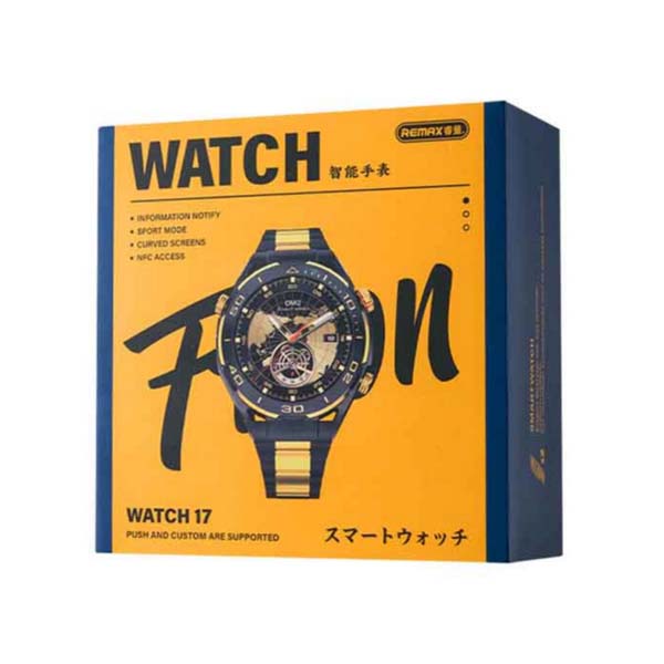Remax Watch 17 Bluetooth calling Smartwatch -(Black/Gold)_img_2