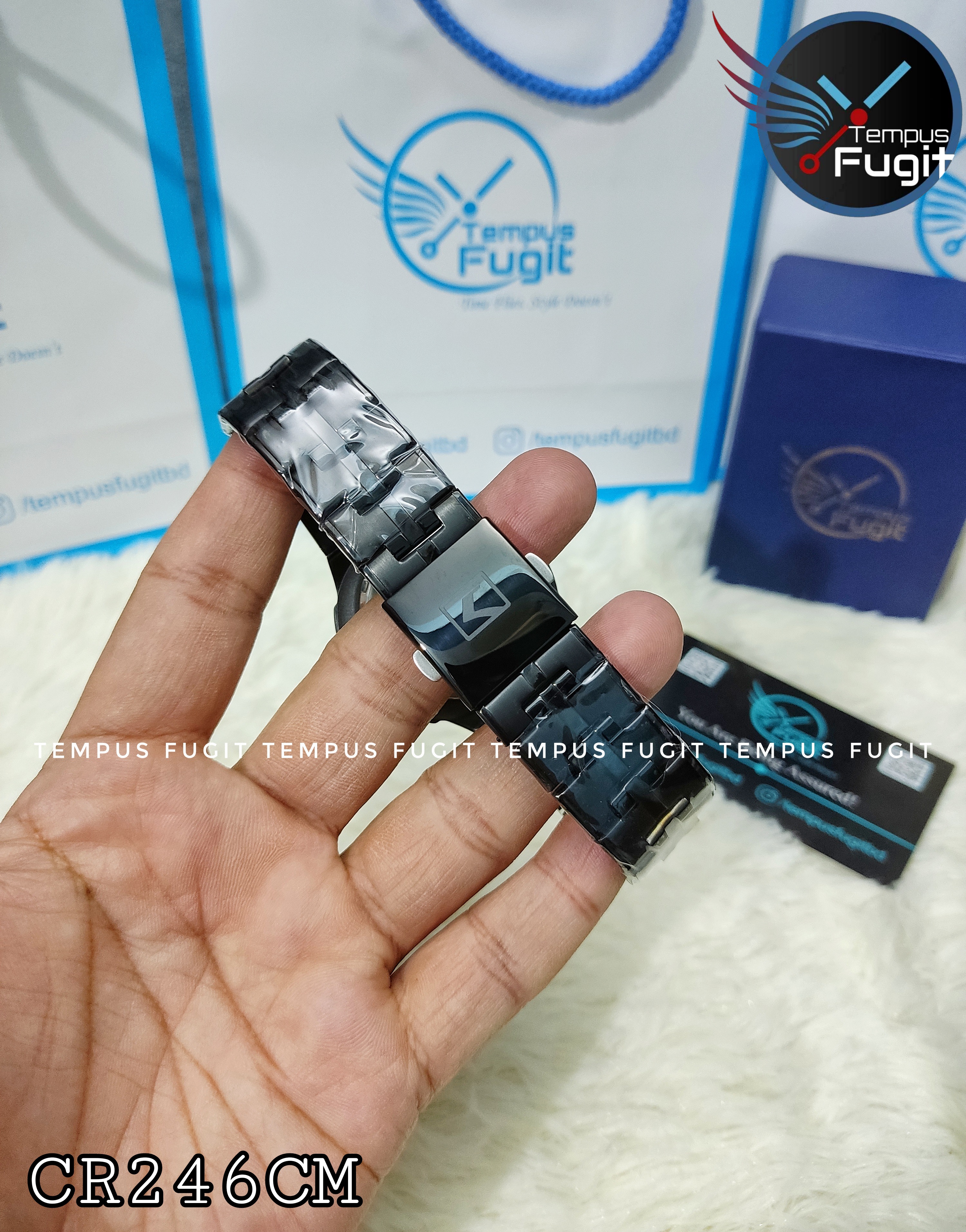 Curren 8321 Gents Chain Watch- Black Dial- Black Bezel- Black Chain- TF Code CR246CM_img_9