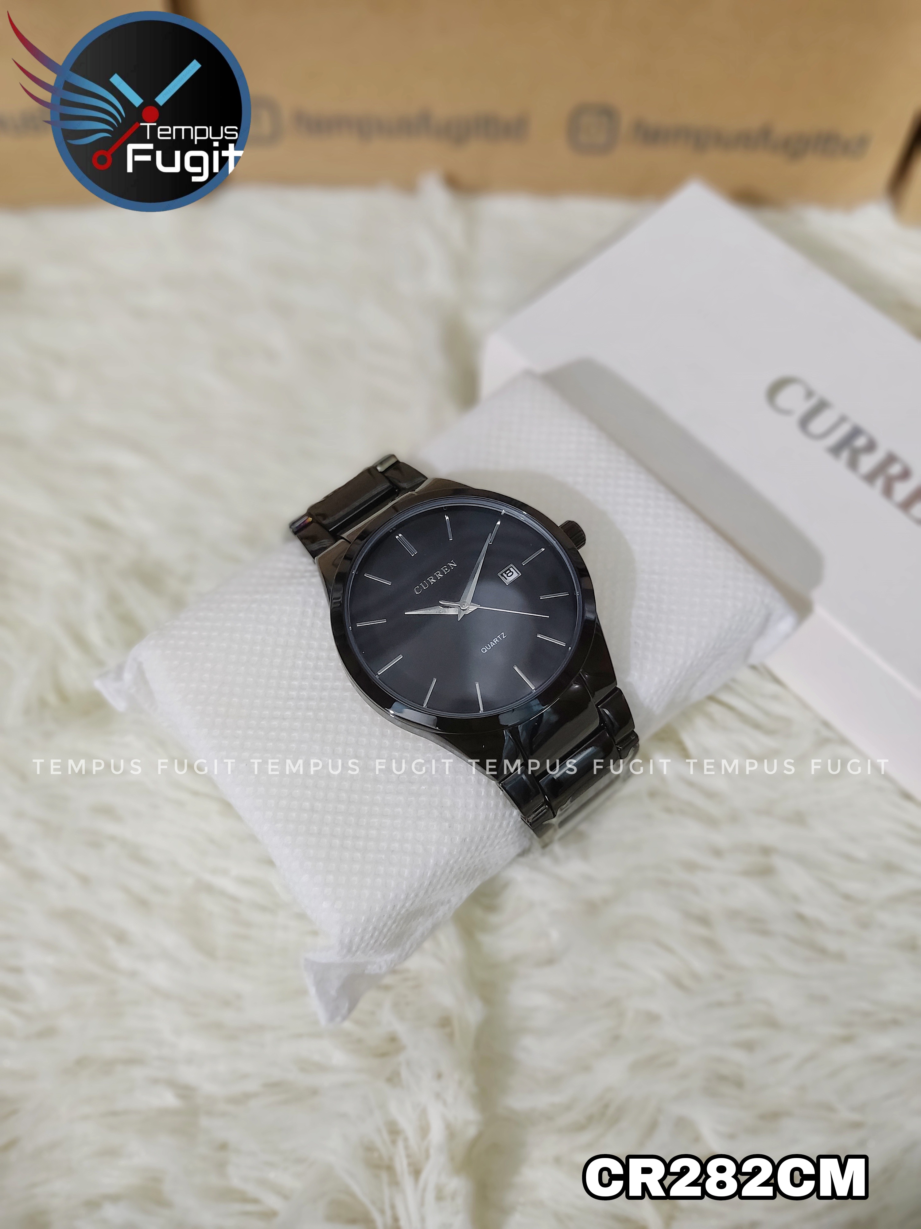 Curren 8106 Gents Chain Watch- Black Dial- Black Bezel- Black Chain- TF Code CR282CM_img_8