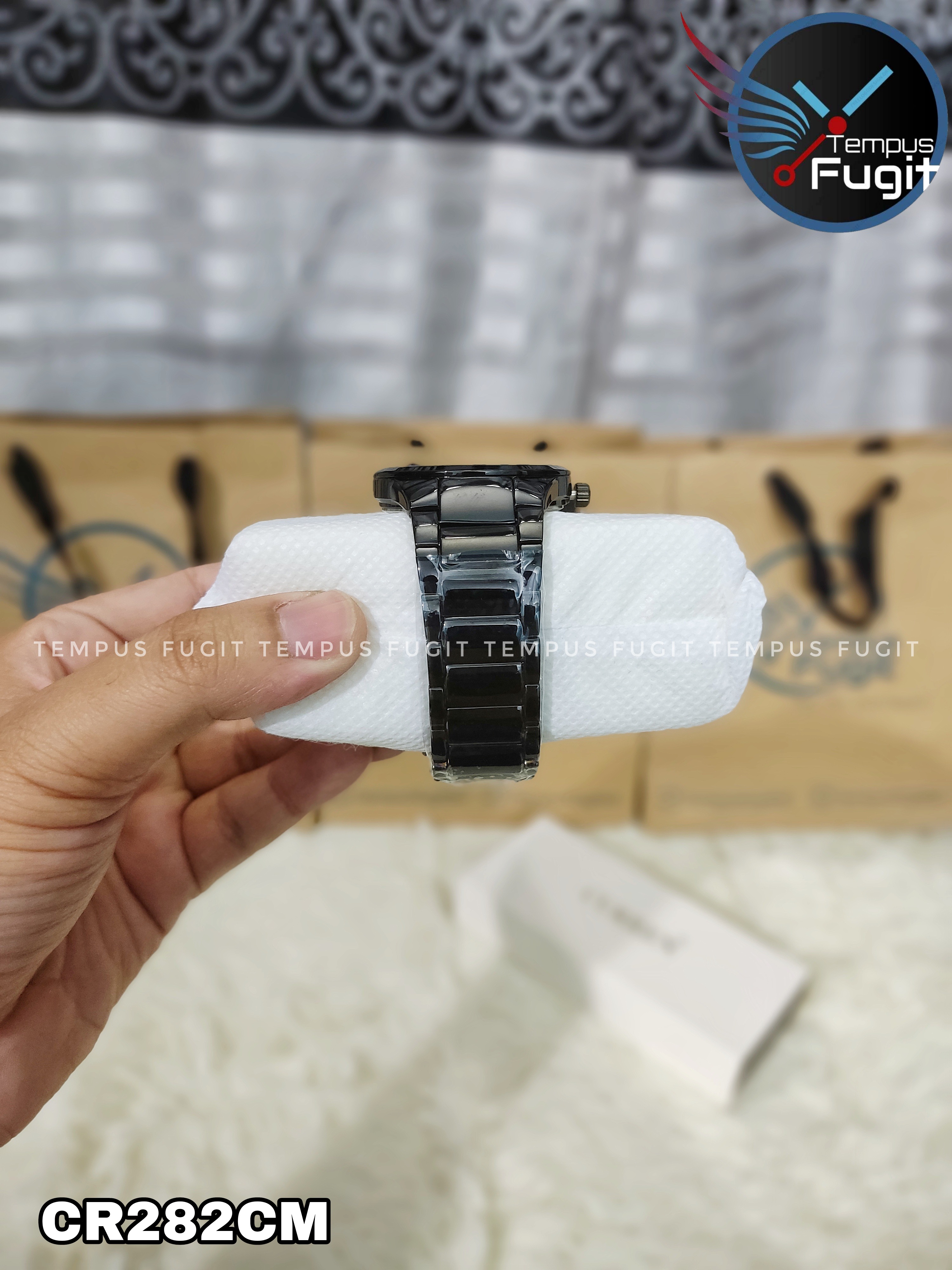 Curren 8106 Gents Chain Watch- Black Dial- Black Bezel- Black Chain- TF Code CR282CM_img_12