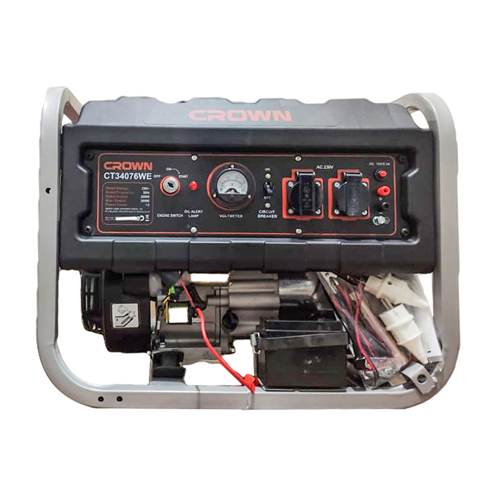 CROWN CT34076WE Generator 2.5KW Professional Gasoline Generator, 2.5KW, Electric Start, 230V; CT34076WE_img_1