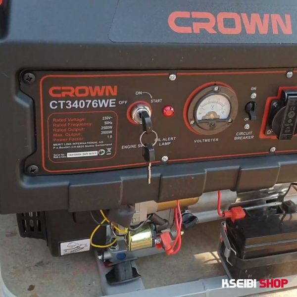 CROWN CT34076WE Generator 2.5KW Professional Gasoline Generator, 2.5KW, Electric Start, 230V; CT34076WE_img_3