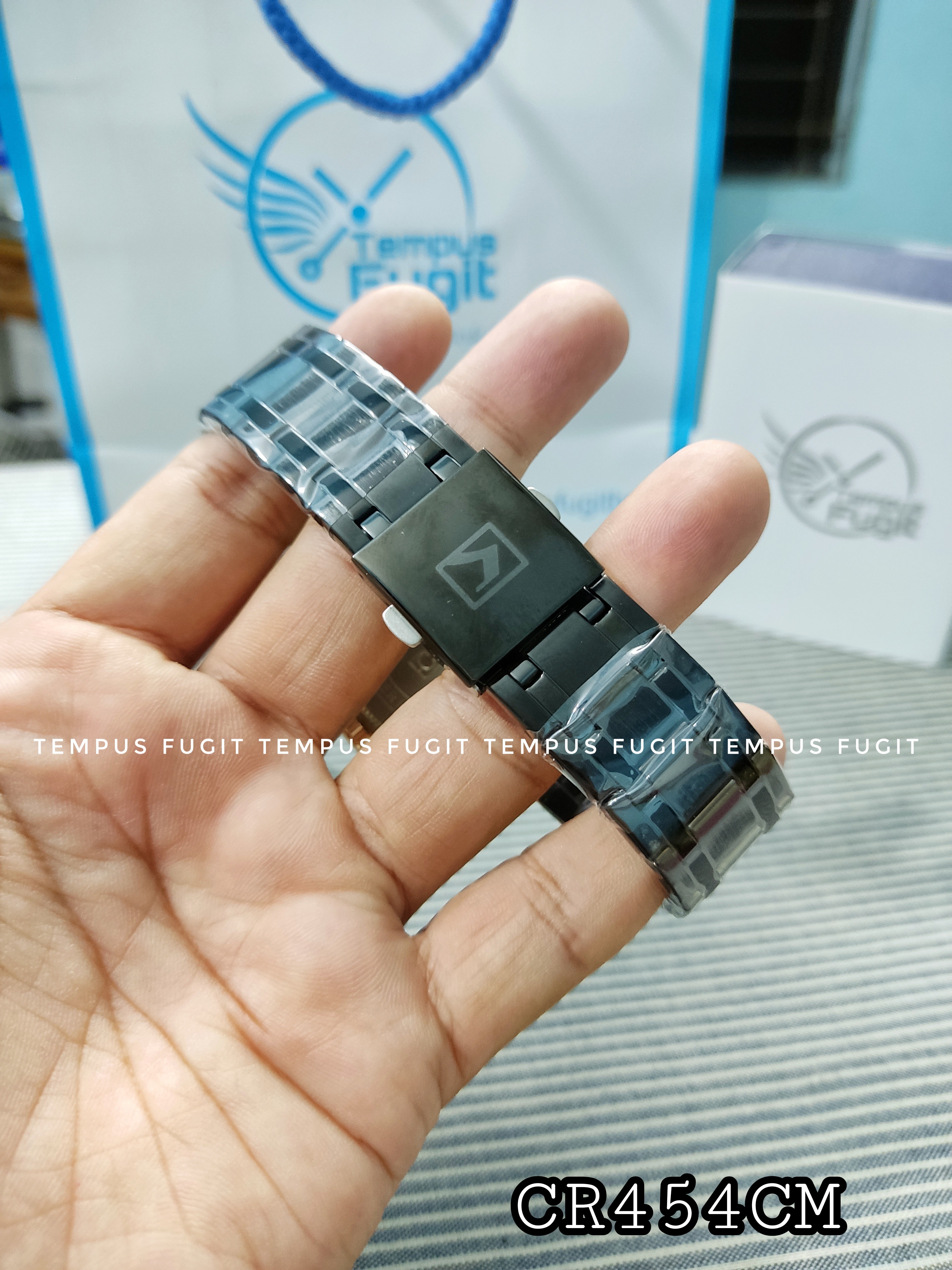 Curren 8356 Gents Chain Watch- Black Dial- Rose Golden Bezel- Black Chain- TF Code CR454CM_img_7