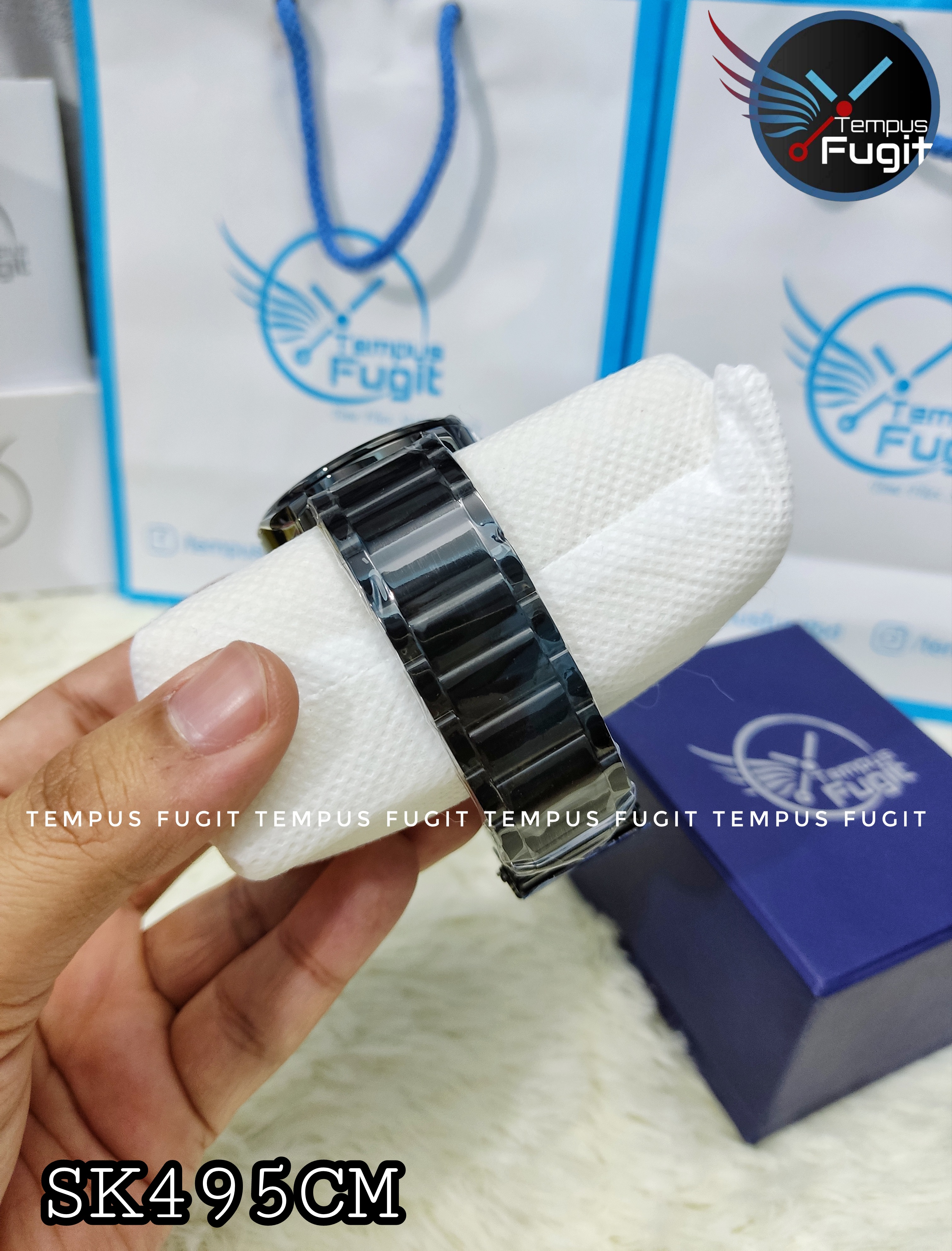 SKMEI 1260 Unique Gents Chain Watch- Black Dial- Black Bezel- Black Chain- TF Code SK495CM_img_11