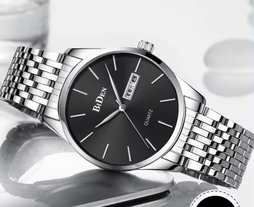 BIDEN 0264 Gents Chain Watch- Black Dial- Black Bezel- Black Chain- TF Code BD366CM_img_1