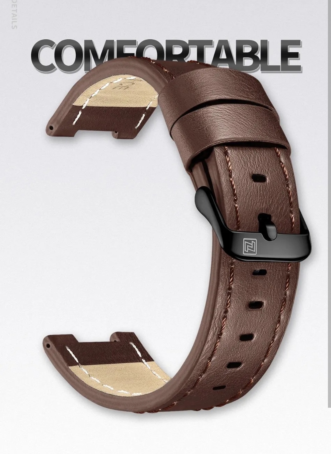 Naviforce 9200L Gents Belt Watch- Black Dial - Black+Rose Golden Bezel- Brown Belt- TF Code NF830BM_img_8