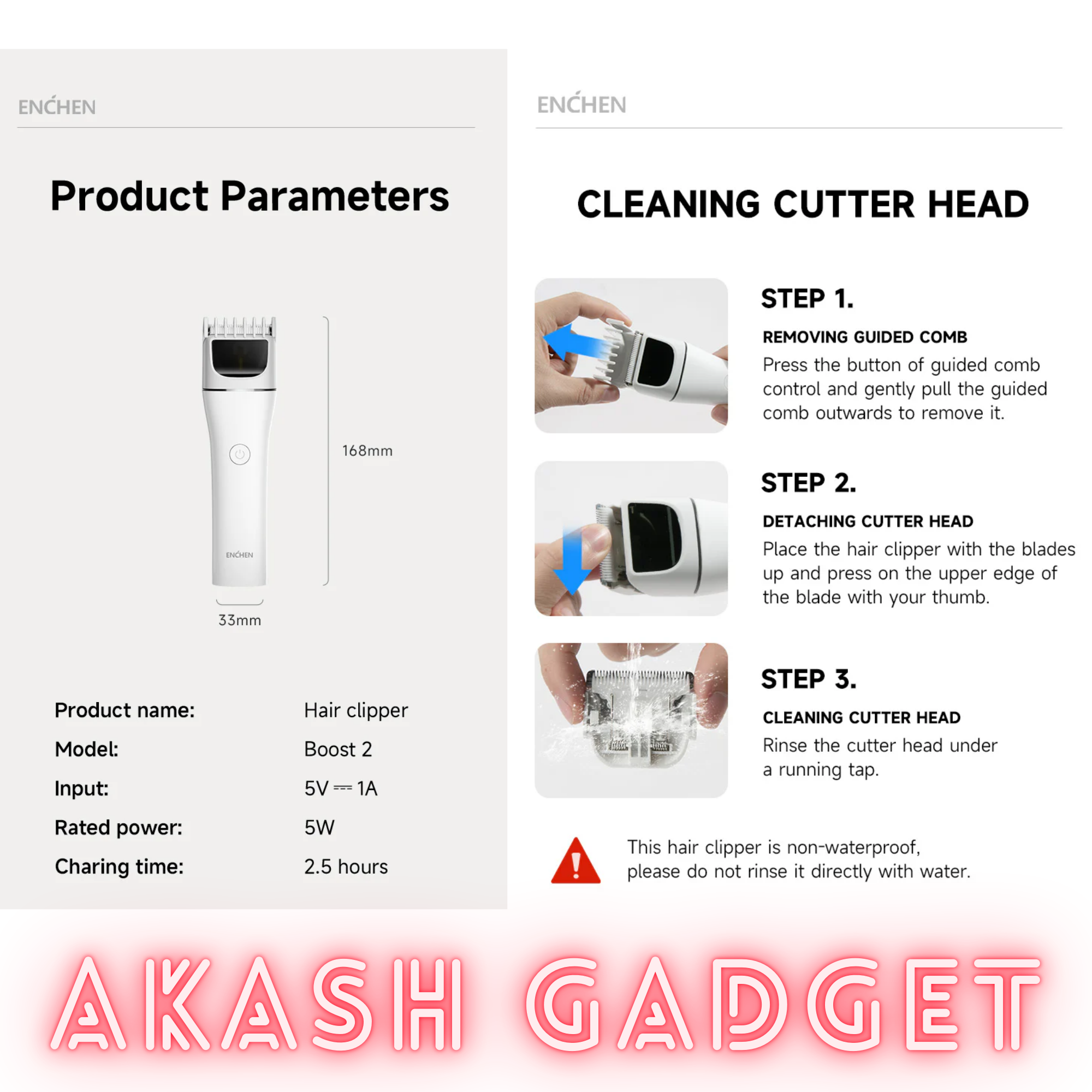 Enchen Boost 2 USB Type C Electric Hair Clipper for Men_img_17