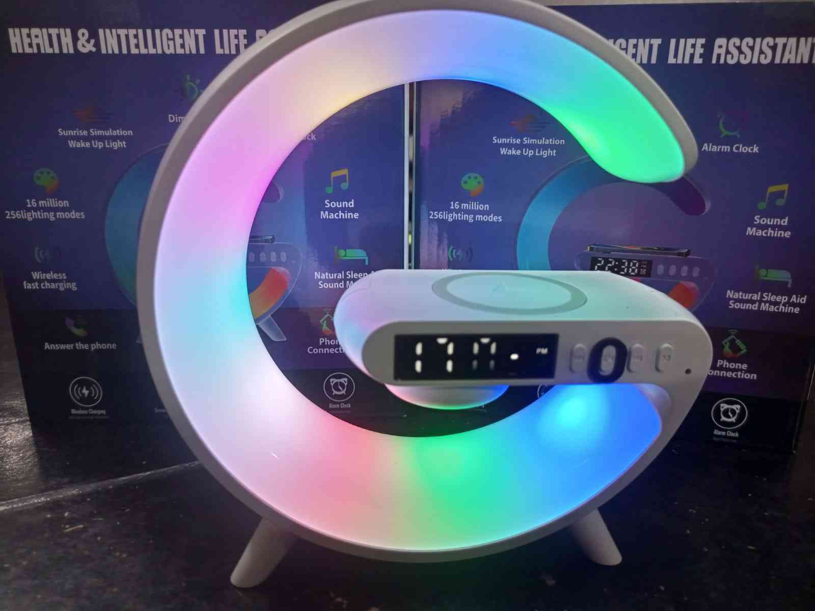 ............ G63 Intelligent Atmosphere RGB Light Bluetooth Speaker With Wireless Charging_img_0