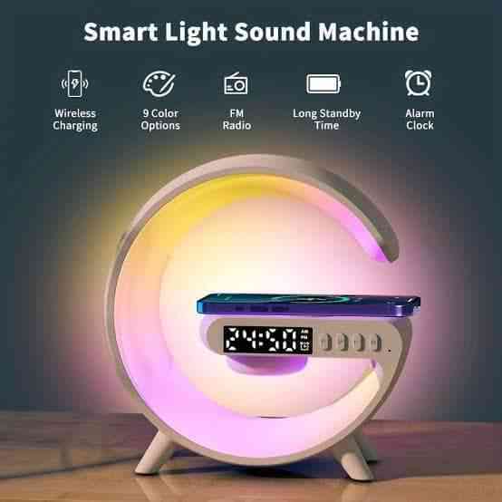 ............ G63 Intelligent Atmosphere RGB Light Bluetooth Speaker With Wireless Charging_img_1