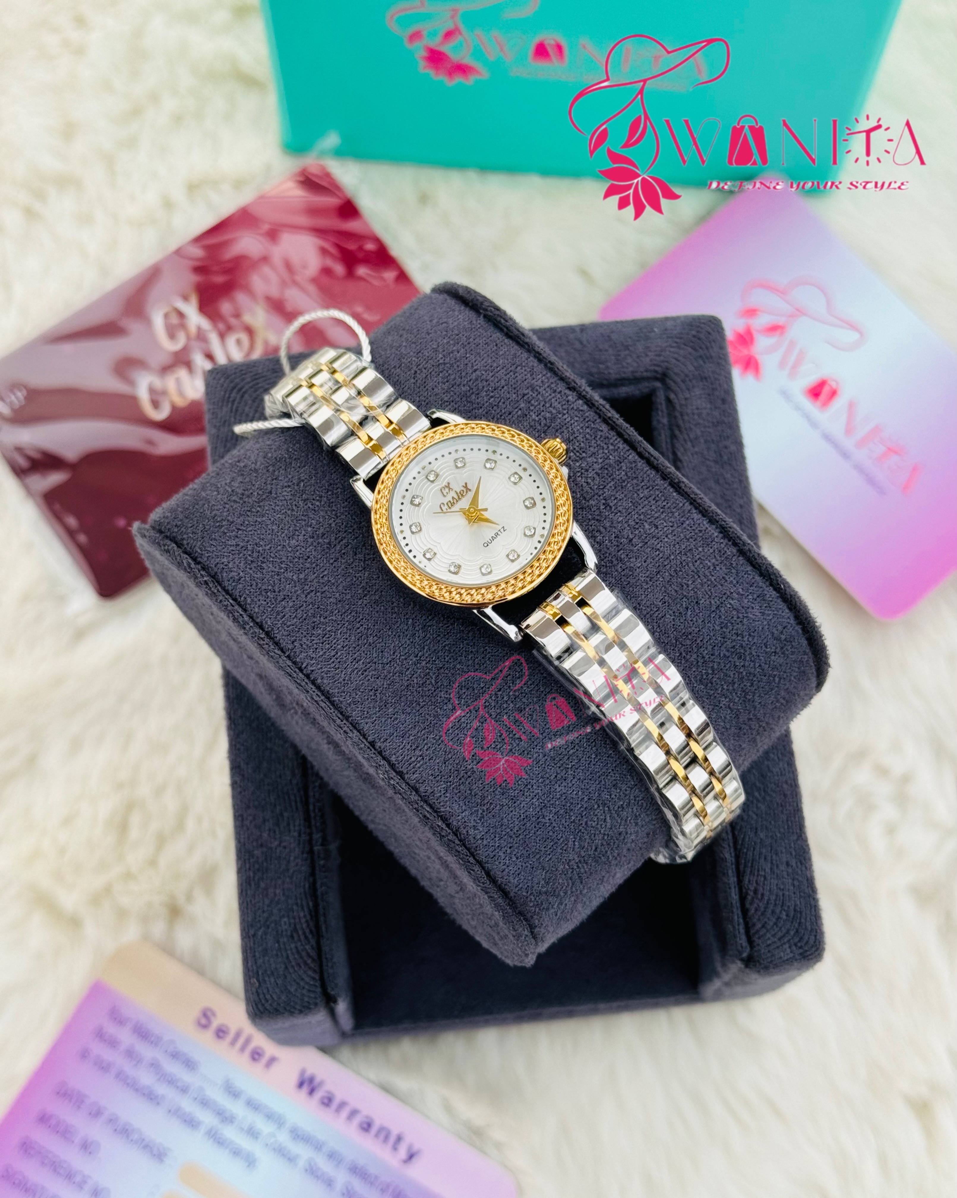 Caslex Ladies White Dial Watch